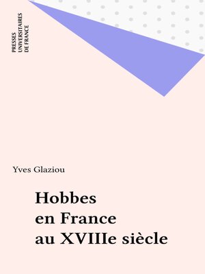 cover image of Hobbes en France au XVIIIe siècle